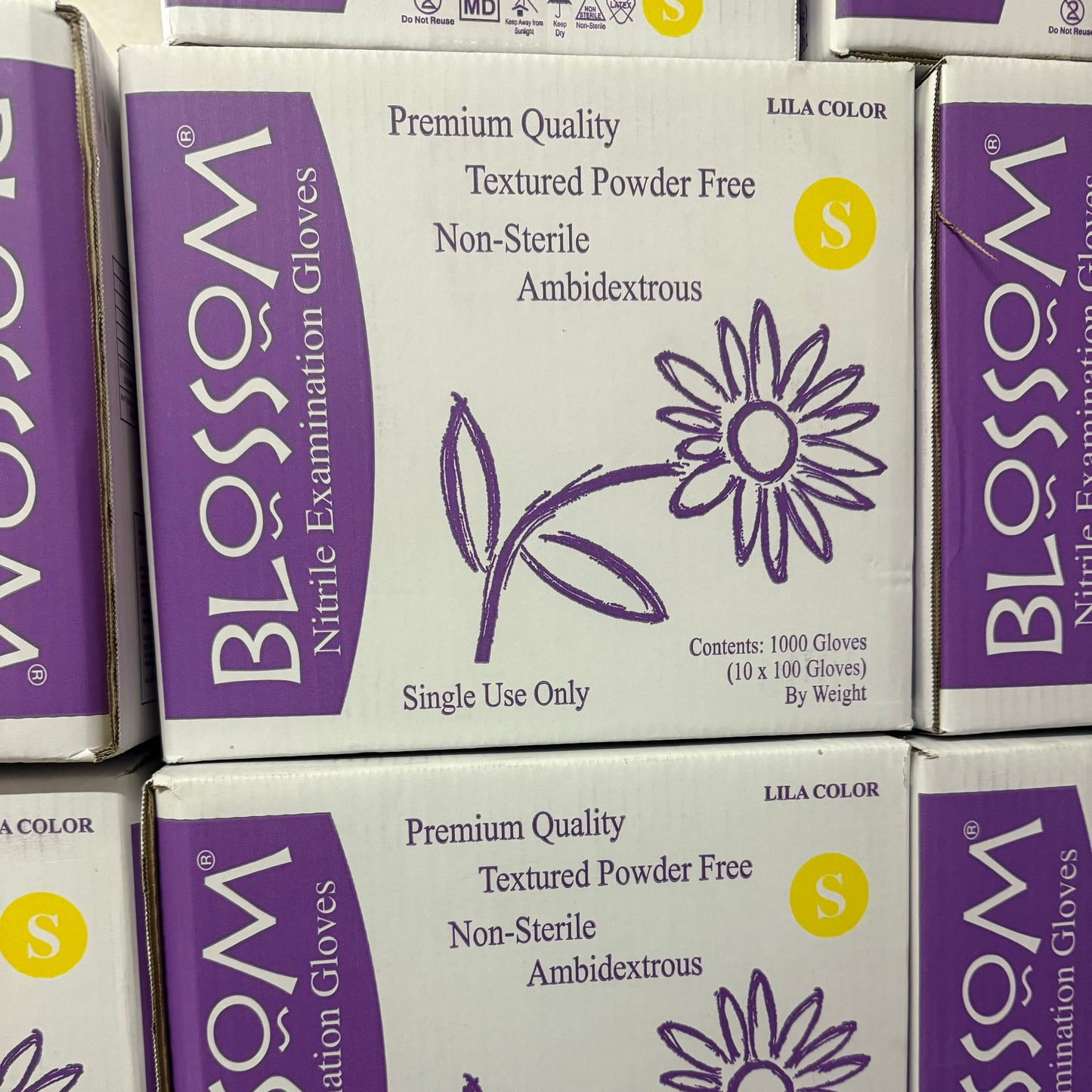 Blossom 紫色無粉丁腈檢查手套 Lila Nitrile Powder-Free Examination Gloves