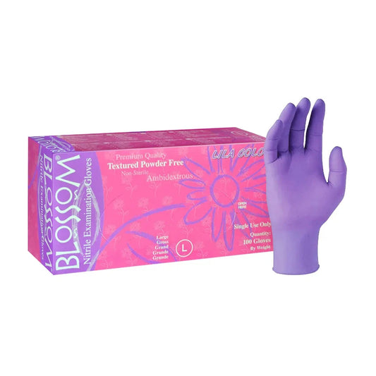 Blossom 紫色無粉丁腈檢查手套 Lila Nitrile Powder-Free Examination Gloves