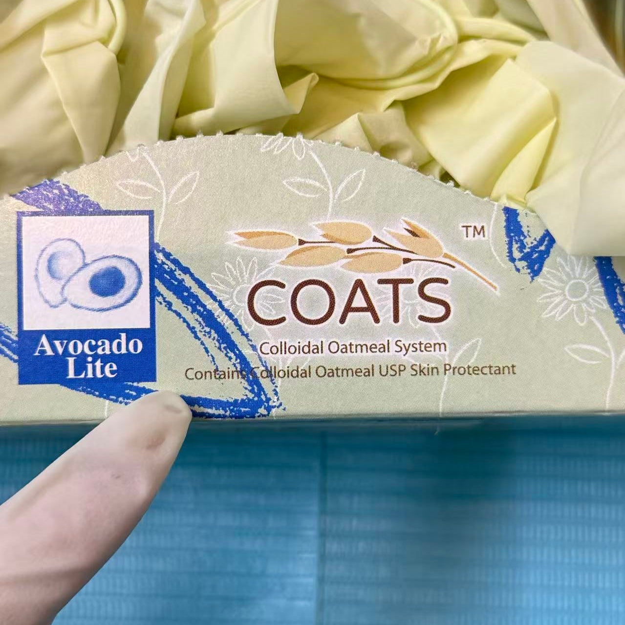 Blossom 小麥塗層乳膠無粉紋理檢查手套 Latex Powder Free Textured Exam Gloves with C.O.A.T.S