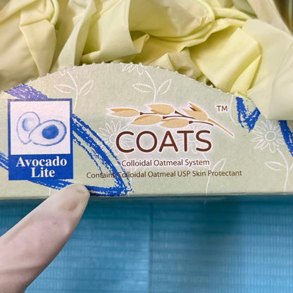 Blossom 小麥塗層乳膠無粉紋理檢查手套 Latex Powder Free Textured Exam Gloves with C.O.A.T.S