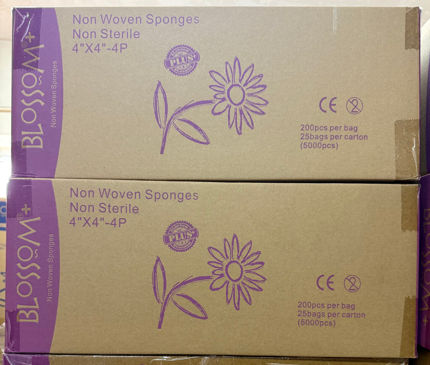 Blossom 無紡布⽚ (4層) Non-Woven Sponges (4ply)