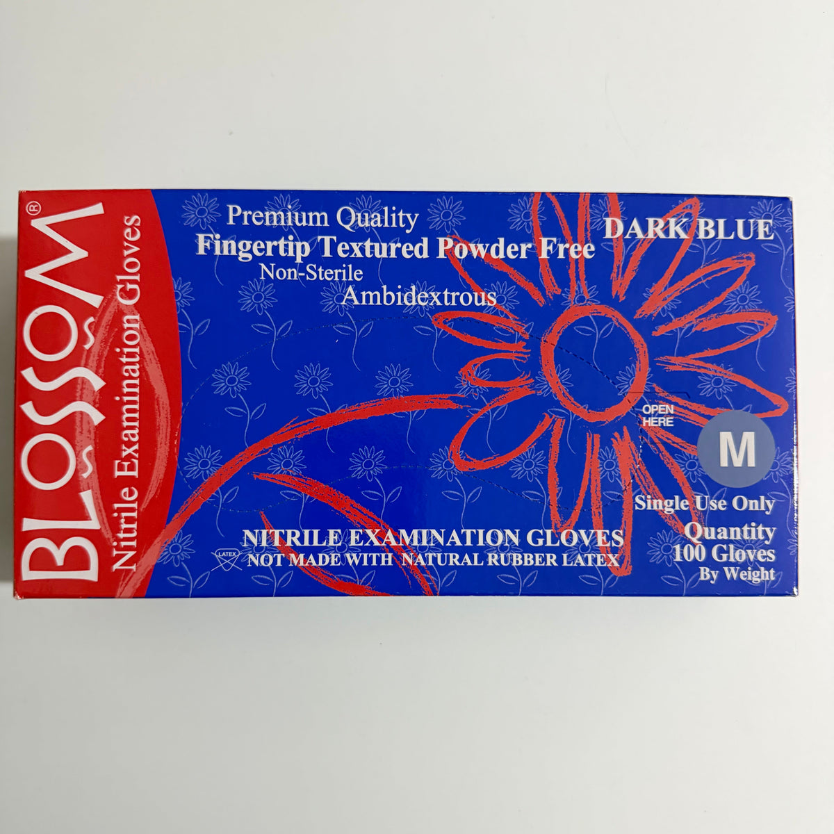 Blossom Dark Blue Nitrile Gloves for dental distributors and importers in the Middle East