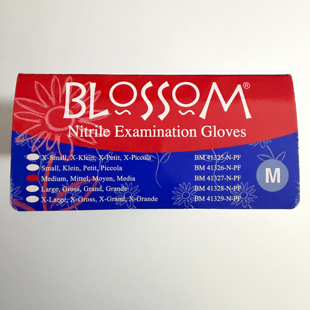Blossom Dark Blue Nitrile Gloves for healthcare distributors and dental suppliers in Singapore