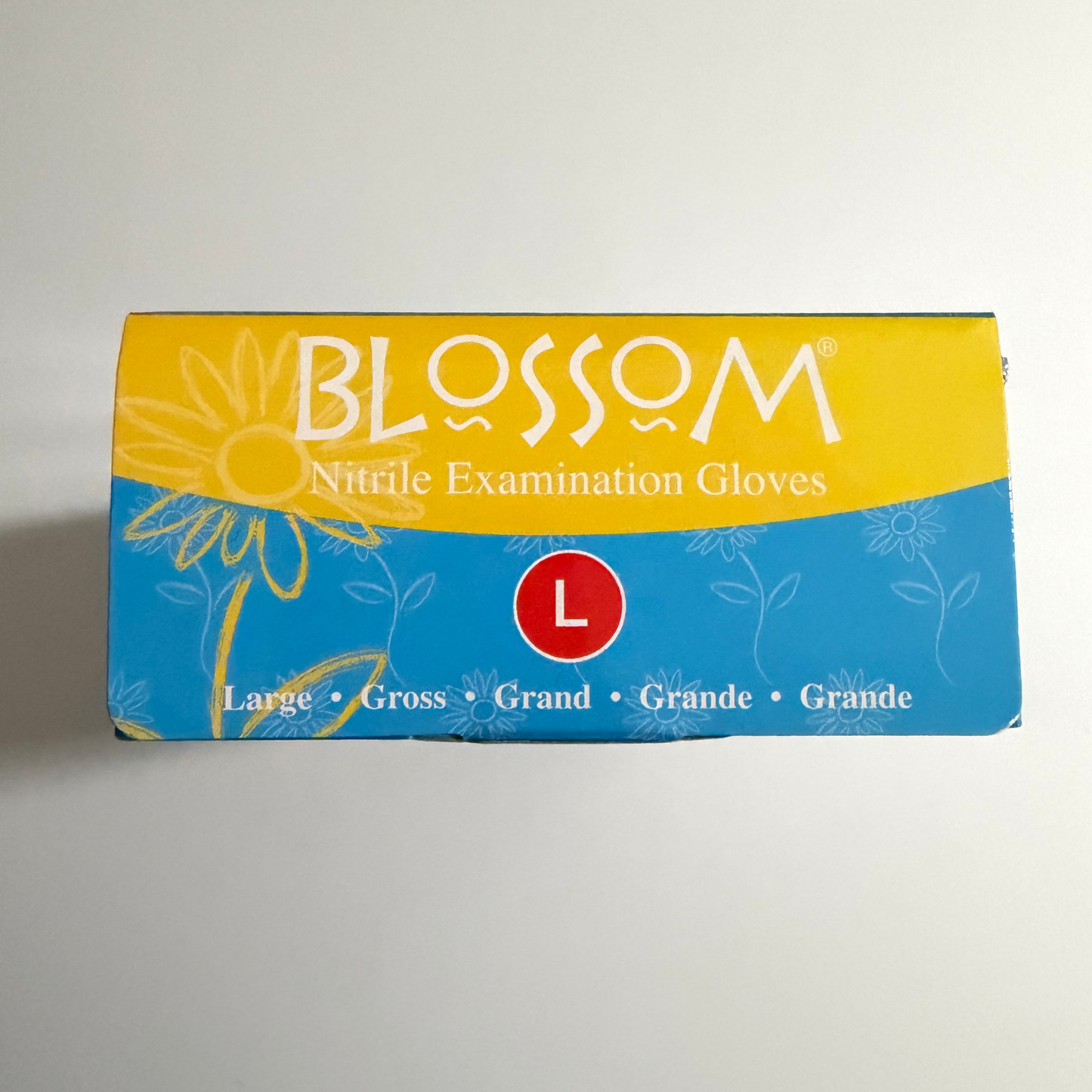 Blossom Soft Blue non-sterile powder-free nitrile examination gloves for Middle East medical wholesalers and dental agents