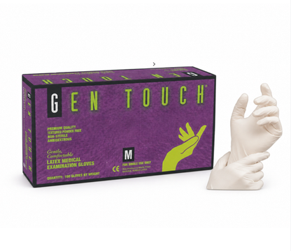 Gen Touch 乳膠紋理無粉檢查手套 Gen Touch Latex Textured Powder Free Exam Gloves