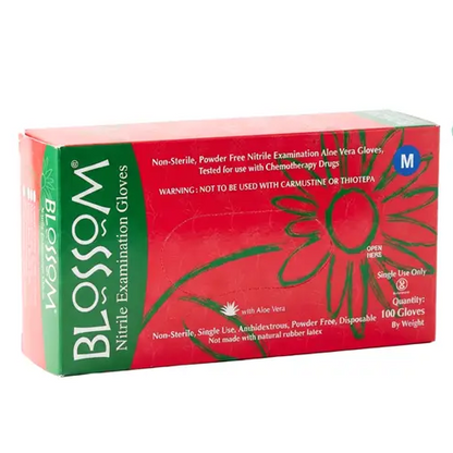 Blossom 無粉綠色丁腈蘆薈手套 Green Aloe Vera Powder Free Nitrile Exam Gloves