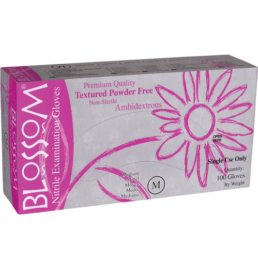 Blossom 粉色無粉丁腈檢查手套  Pink Nitrile Powder-Free Examination Gloves