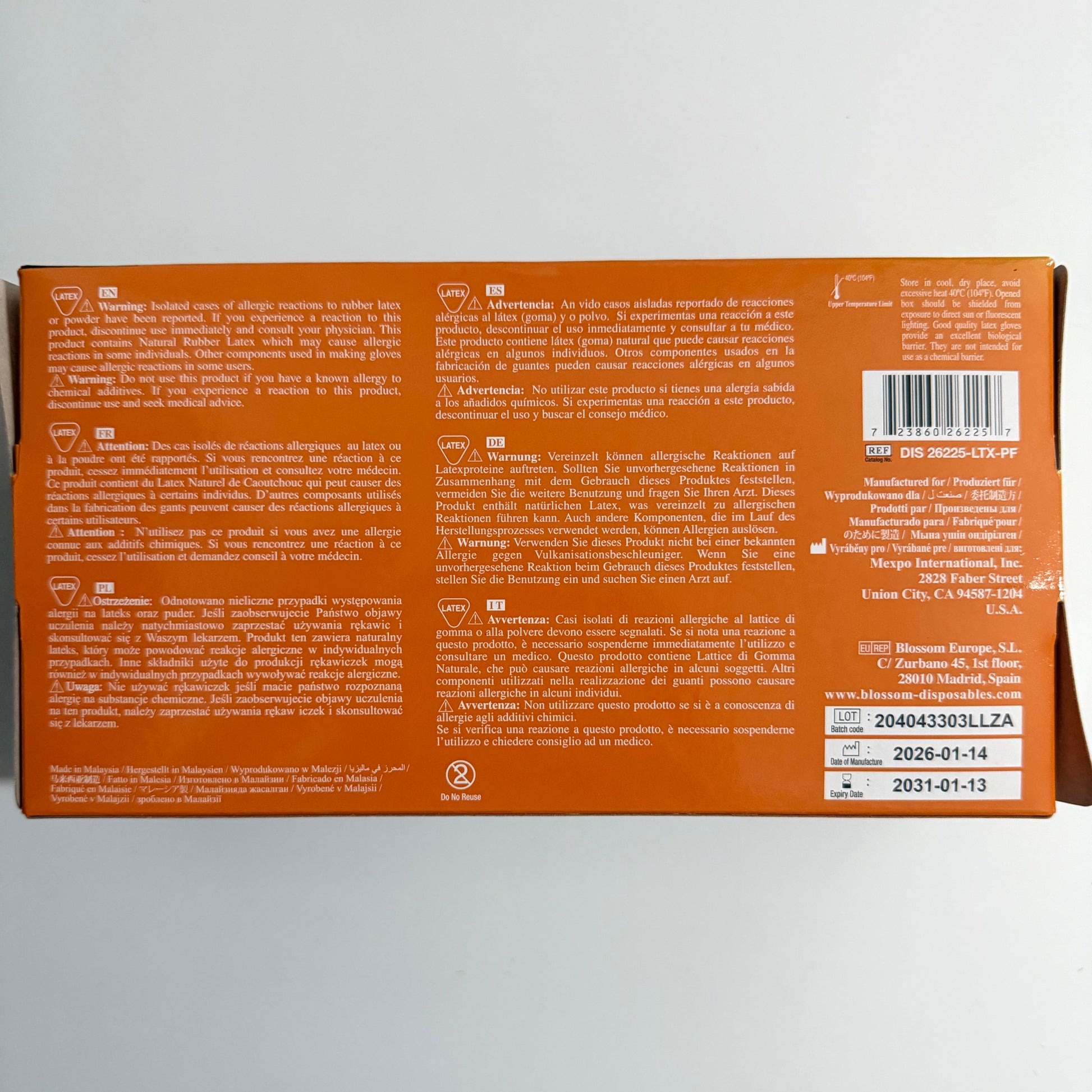 Discovery Latex Powder-Free Examination Gloves packaging – disposable gloves for dental and medical suppliers