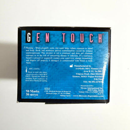 Gen Touch Type II 3-Ply Latex Face Mask packaging for dental and medical suppliers – Pacific Blossom HK Limited