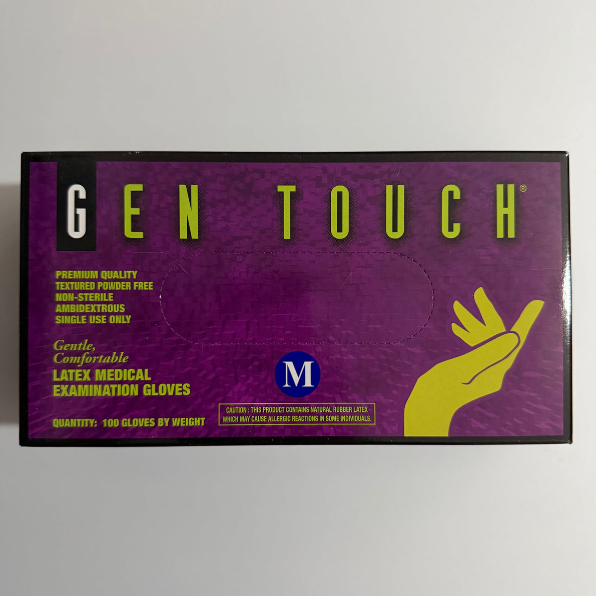 Gen Touch Latex Textured Powder-Free Examination Gloves for Dental and Medical Professionals