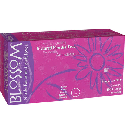 Blossom 紫色無粉丁腈檢查手套  Lila Nitrile Powder-Free Examination Gloves