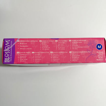 Lila nitrile disposable examination gloves for healthcare professionals