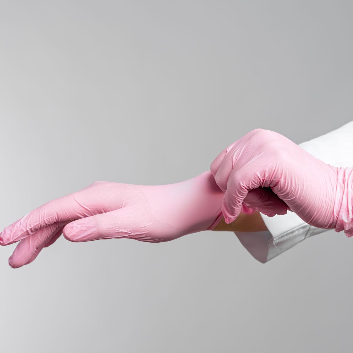 Blossom 粉色無粉丁腈檢查手套  Pink Nitrile Powder-Free Examination Gloves
