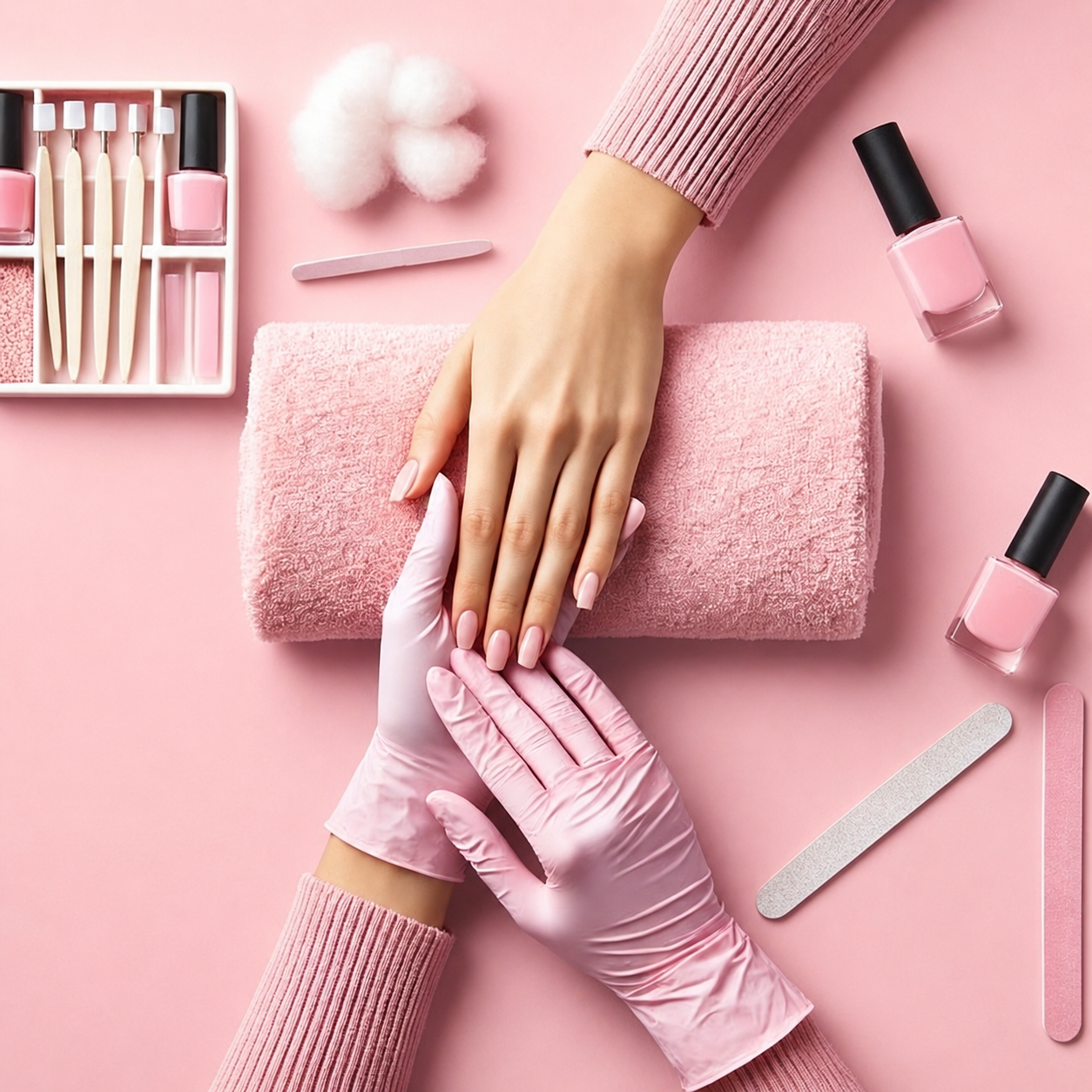 Blossom 粉色無粉丁腈檢查手套  Pink Nitrile Powder-Free Examination Gloves
